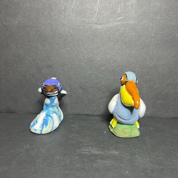 VTG Lot of 2 Peruvian Mini Clay Coastal Camil Dolphin & Leps Pelican Figurines - Picture 2 of 7